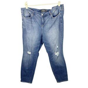 Torrid Premium Distressed Skinny Stretch Jeans High Rise Medium Wash Size 26R